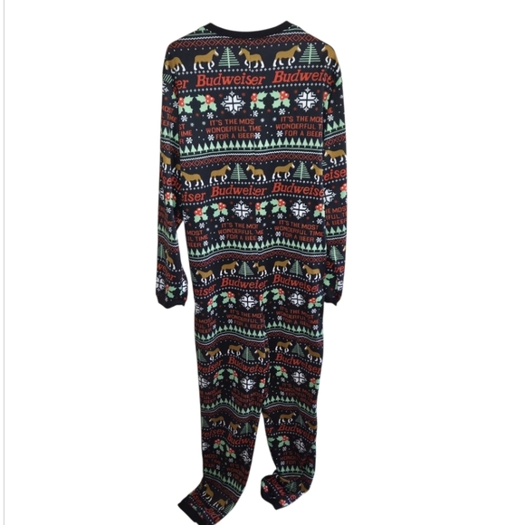 Budweiser | Christmas Onesie Pajamas It's The Most Wonderful Time For A Beer XL - Picture 5 of 6